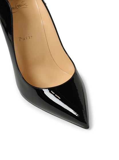 Christian Louboutin Hot Chick 100 Pumps in Black Patent Leather – 100mm Stiletto Heels