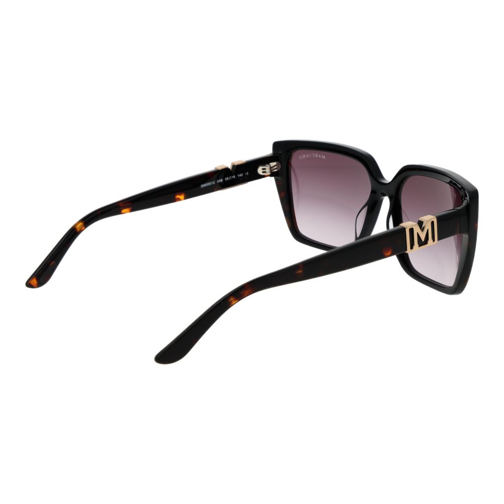 Marciano by Guess Women's Sunglasses – Black Square Frame, Grey Gradient Lenses