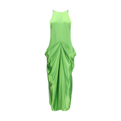 Khaite Bicolor Copper Cocktail Dress