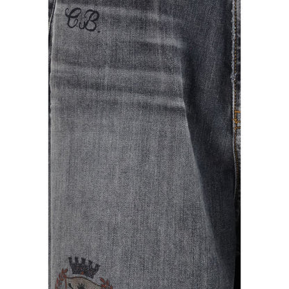 Balenciaga Gray Cotton Tattoo Baggy Pants