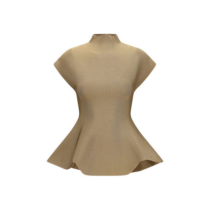 Khaite Andra Top in Beige Viscose