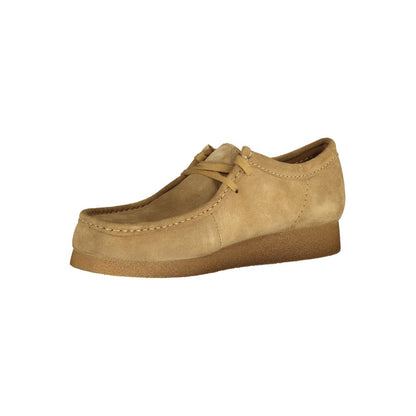 Clarks Beige Suede Wallabee Evo Shoes