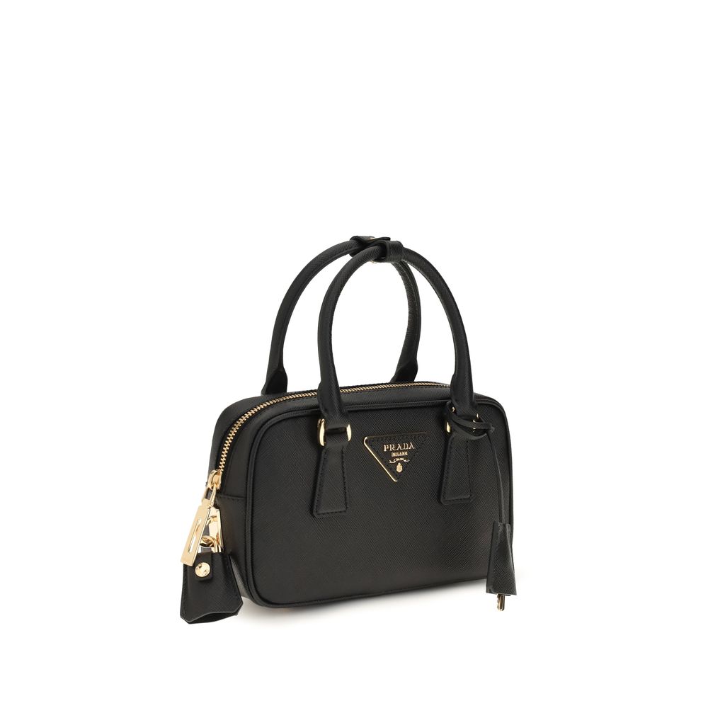 Prada Black Calf Leather Shoulder Bag