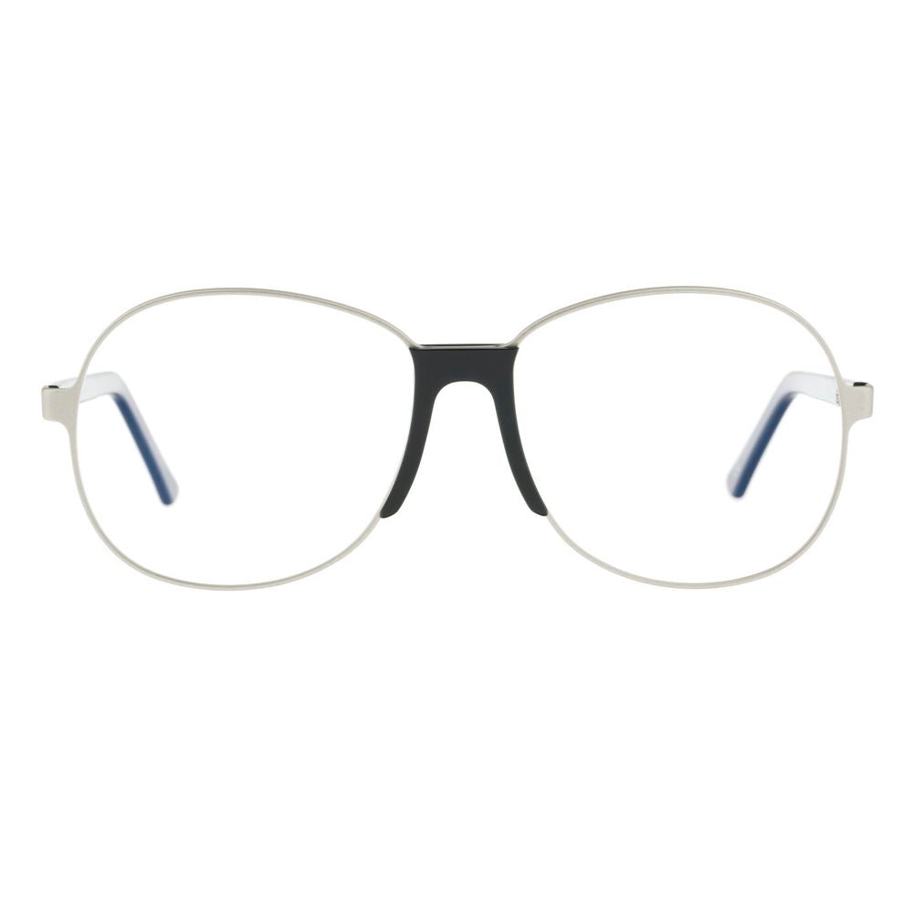 Andy Wolf Silver Metal Glasses – Unisex Full-Rim Frames