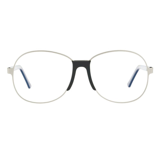 Andy Wolf Silver Metal Glasses – Unisex Full-Rim Frames