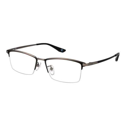 BMW Men’s Optical Glasses – Gunmetal Half-Rim Frame, 55mm