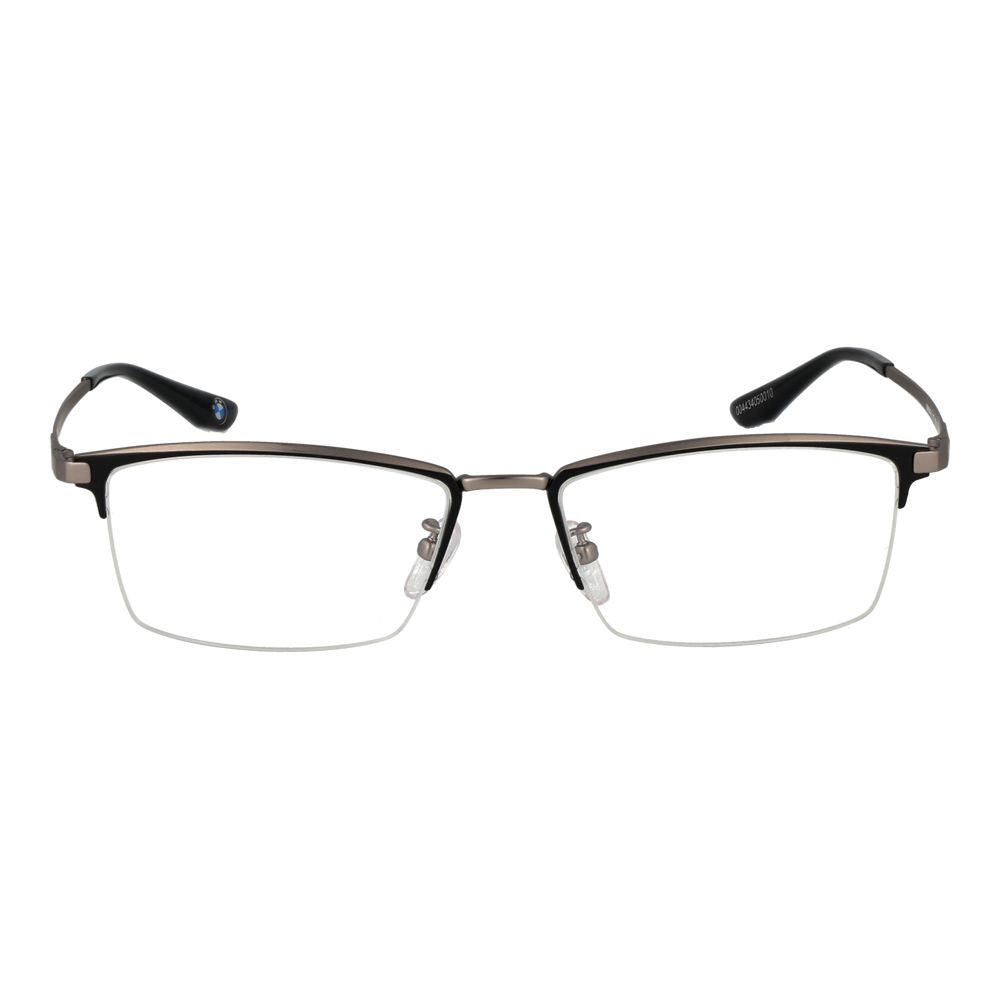 BMW Men’s Optical Glasses – Gunmetal Half-Rim Frame, 55mm