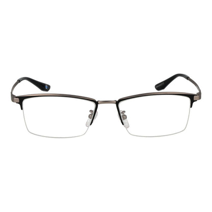 BMW Men’s Optical Glasses – Gunmetal Half-Rim Frame, 55mm