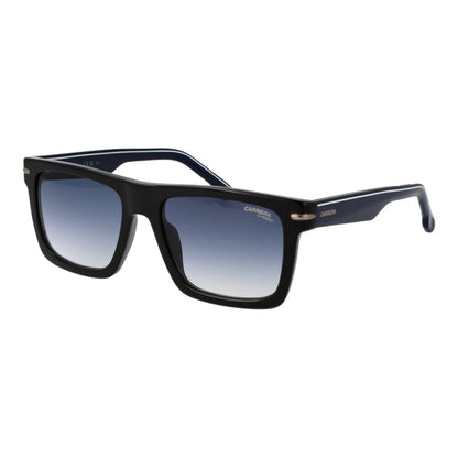 Carrera Men’s Sunglasses – Black Square Frame, Blue Gradient Lenses
