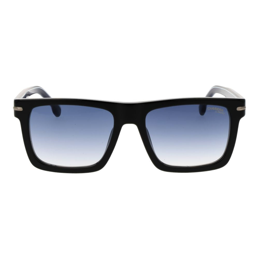 Carrera Men’s Sunglasses – Black Square Frame, Blue Gradient Lenses