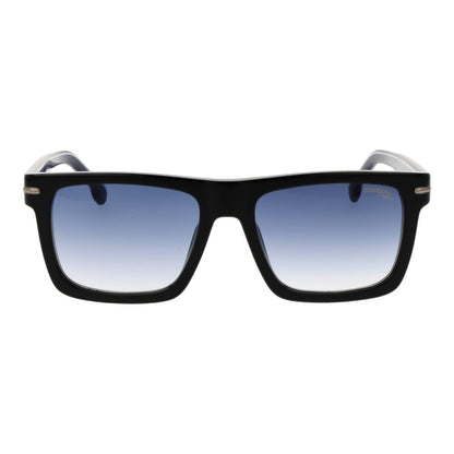 Carrera Men’s Sunglasses – Black Square Frame, Blue Gradient Lenses