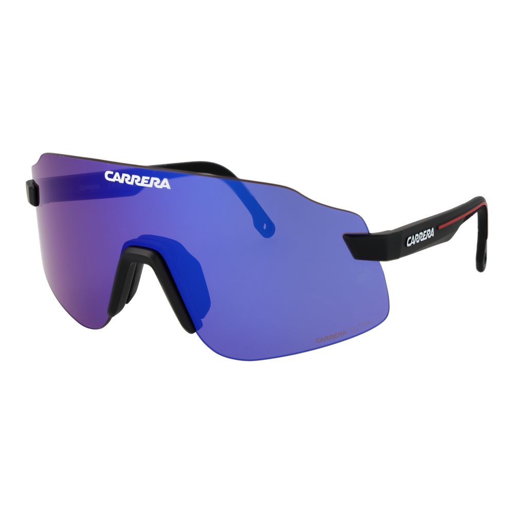 Carrera Men's Sunglasses – Black Rimless Frame, Blue Mirrored Lenses