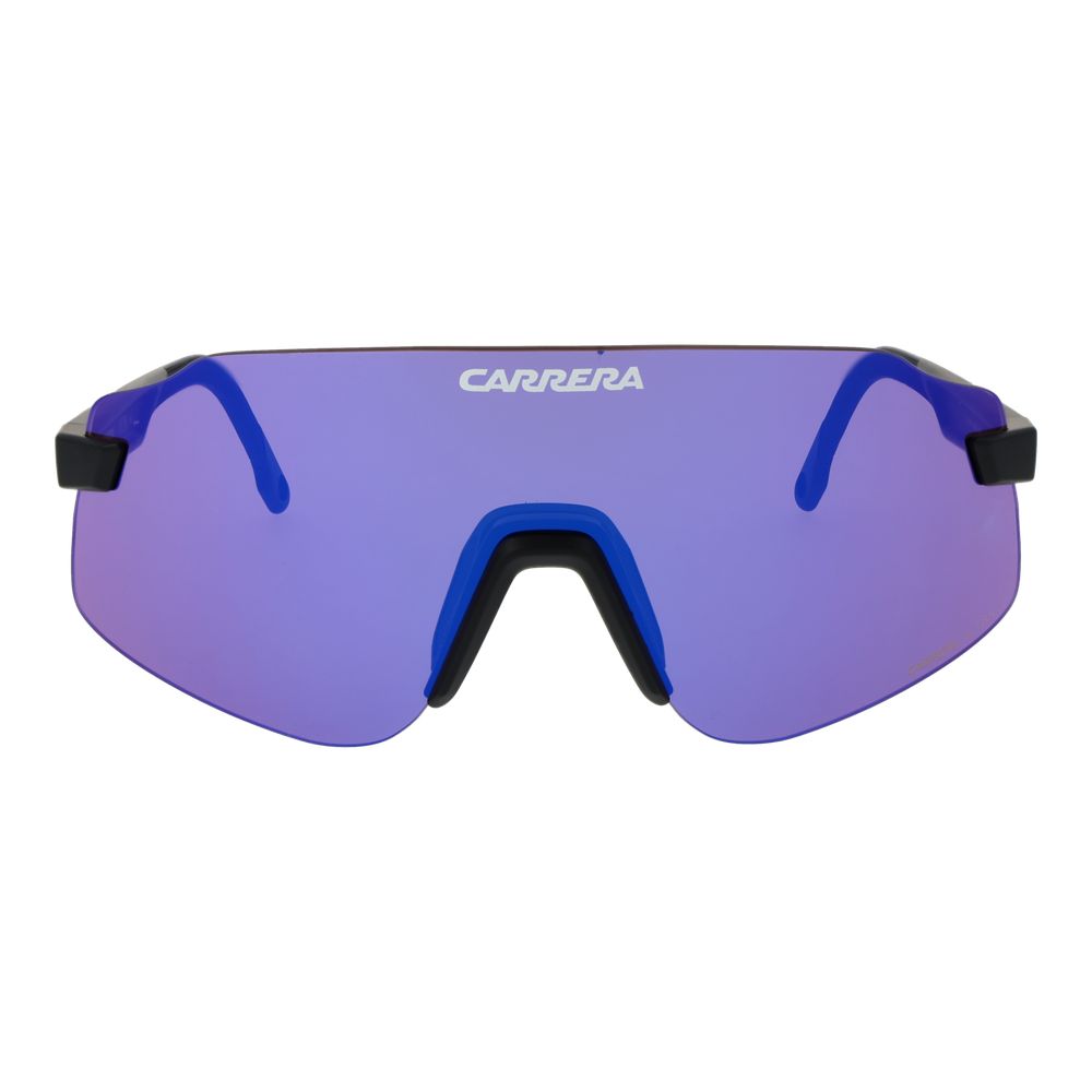 Carrera Men's Sunglasses – Black Rimless Frame, Blue Mirrored Lenses