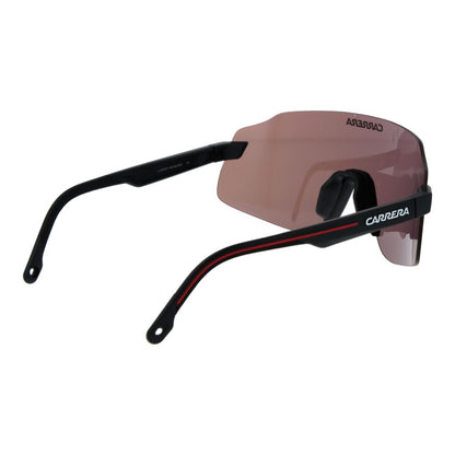 Carrera Men's Sunglasses – Black Rimless Frame, Blue Mirrored Lenses