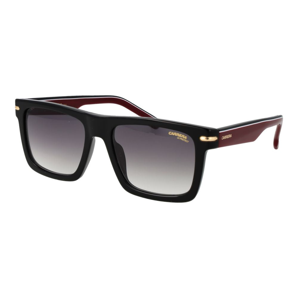 Carrera Men’s Sunglasses – Black Square Frame, Grey Gradient Lenses