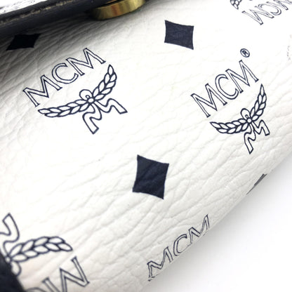 MCM Preloved Mini Crossbody Bag in Elegant White Visetos
