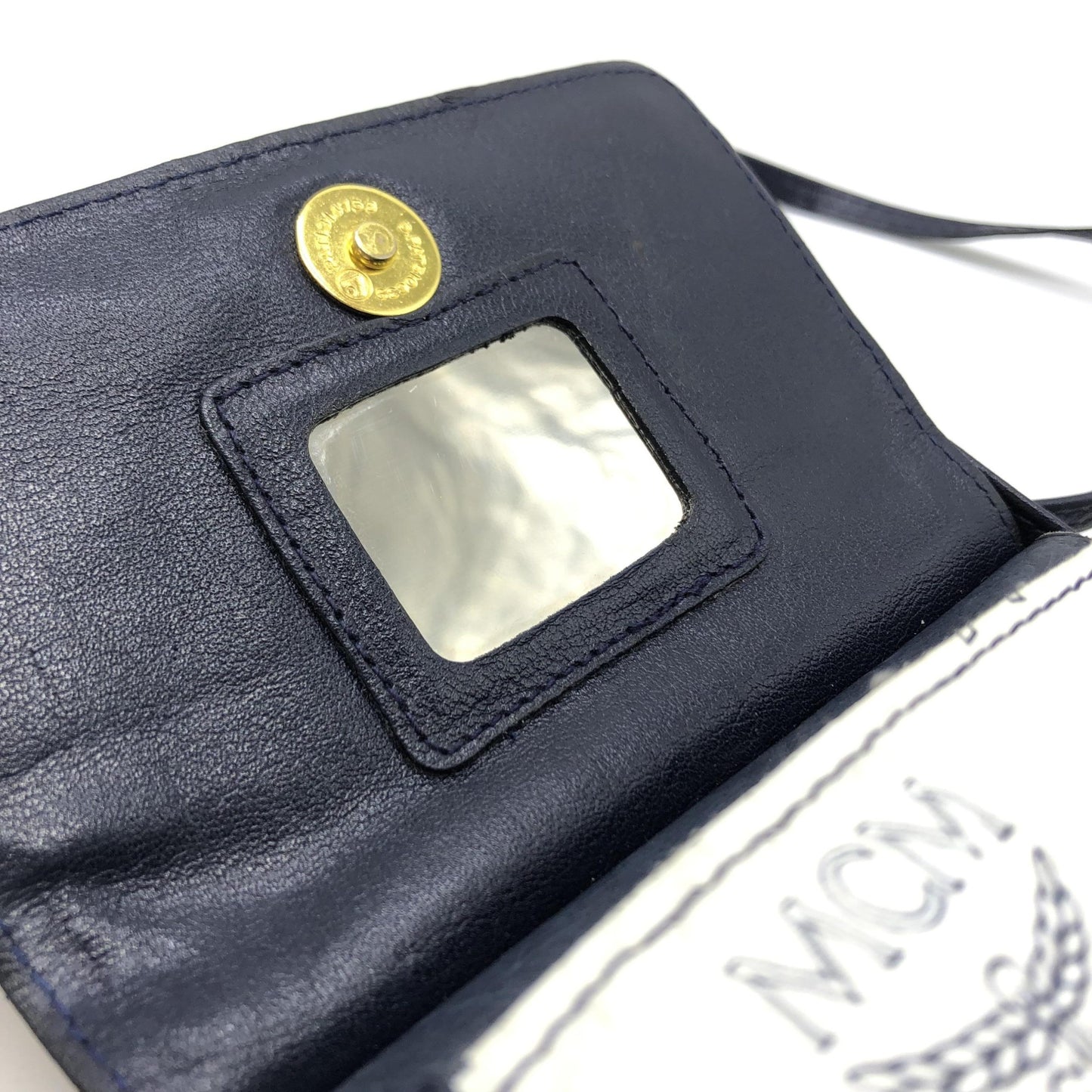 MCM Preloved Mini Crossbody Bag in Elegant White Visetos