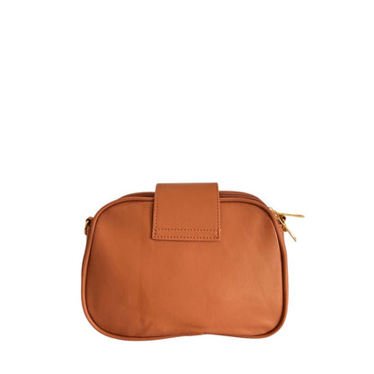 Baldinini Trend Brown Faux Leather Quilted Crossbody Bag