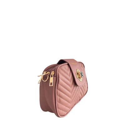 Baldinini Trend Blush Pink Faux Leather Quilted Crossbody Bag