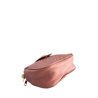 Baldinini Trend Blush Pink Faux Leather Quilted Crossbody Bag