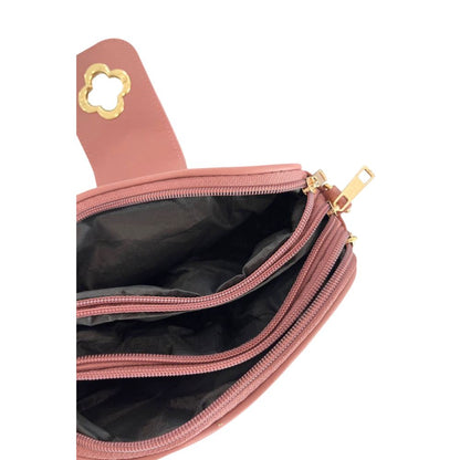 Baldinini Trend Blush Pink Faux Leather Quilted Crossbody Bag