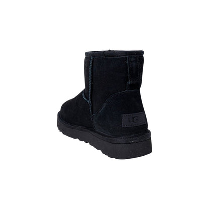 UGG Classic Mini II Black Suede Leather Ankle Boots for Women