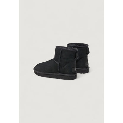 UGG Classic Mini II Black Suede Leather Ankle Boots for Women