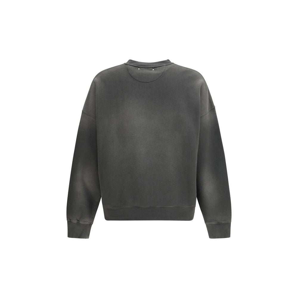 Golden Goose Star Embroidered Gray Sweatshirt
