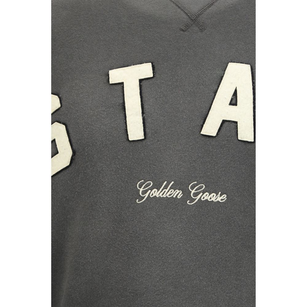 Golden Goose Star Embroidered Gray Sweatshirt