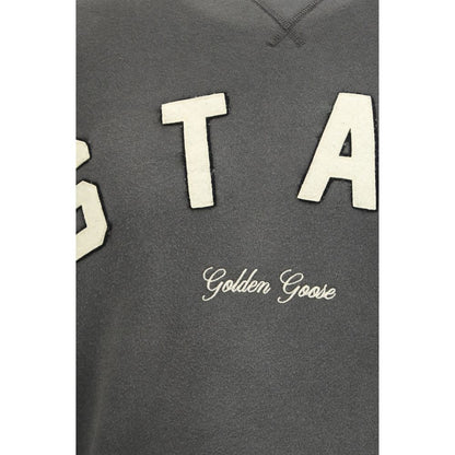 Golden Goose Star Embroidered Gray Sweatshirt