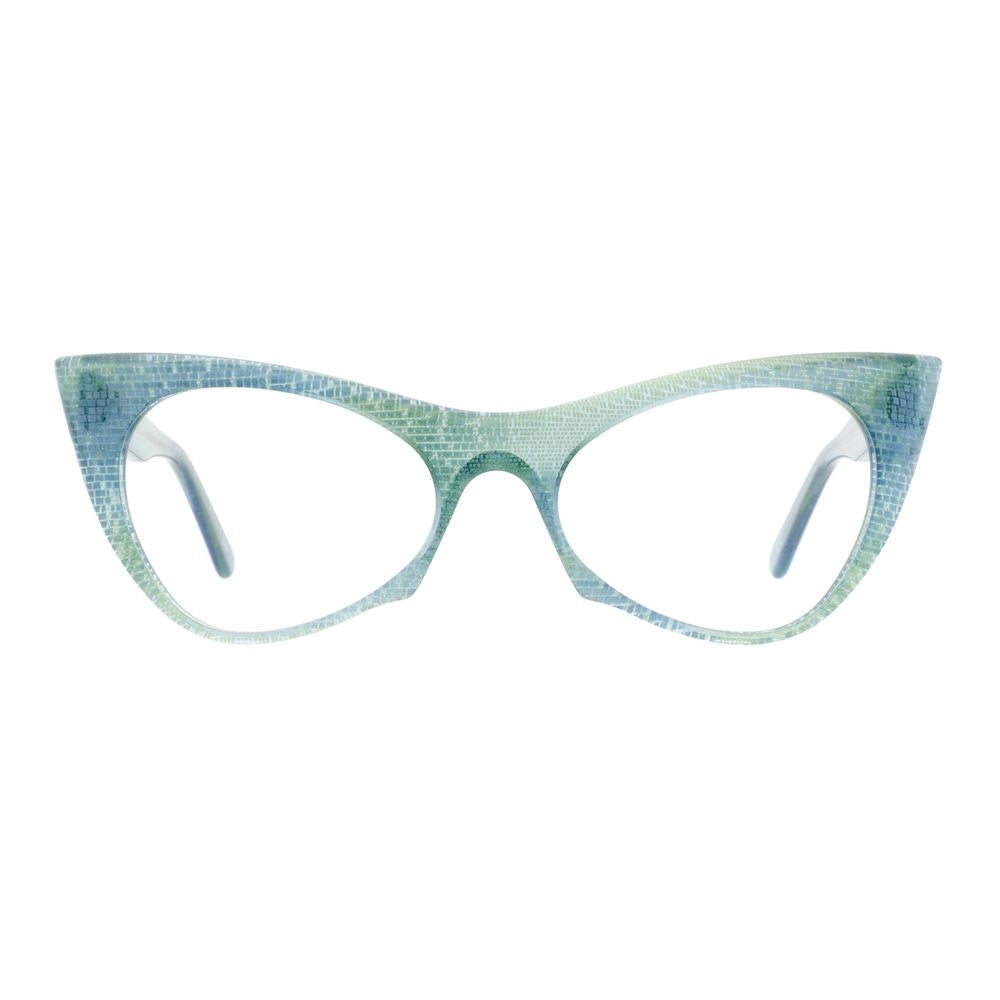 Andy Wolf Women’s Optical Glasses – Blue Cat Eye Frames, 53mm