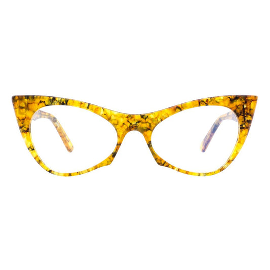 Andy Wolf Women's Cat Eye Acetate Glasses – Yellow Frames