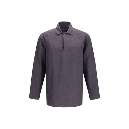 Deperlu Gray Linen Shirt - Effortless Elegance for Every Occasion