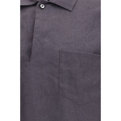 Deperlu Gray Linen Shirt - Effortless Elegance for Every Occasion