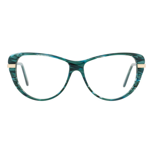 Andy Wolf Women’s Cat Eye Glasses – Green Metal Frame