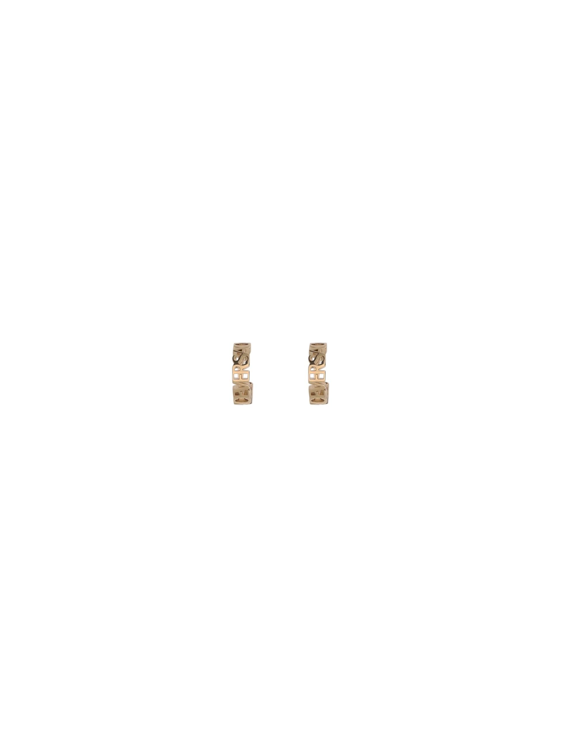 Versace Gold Brass Ring Earrings