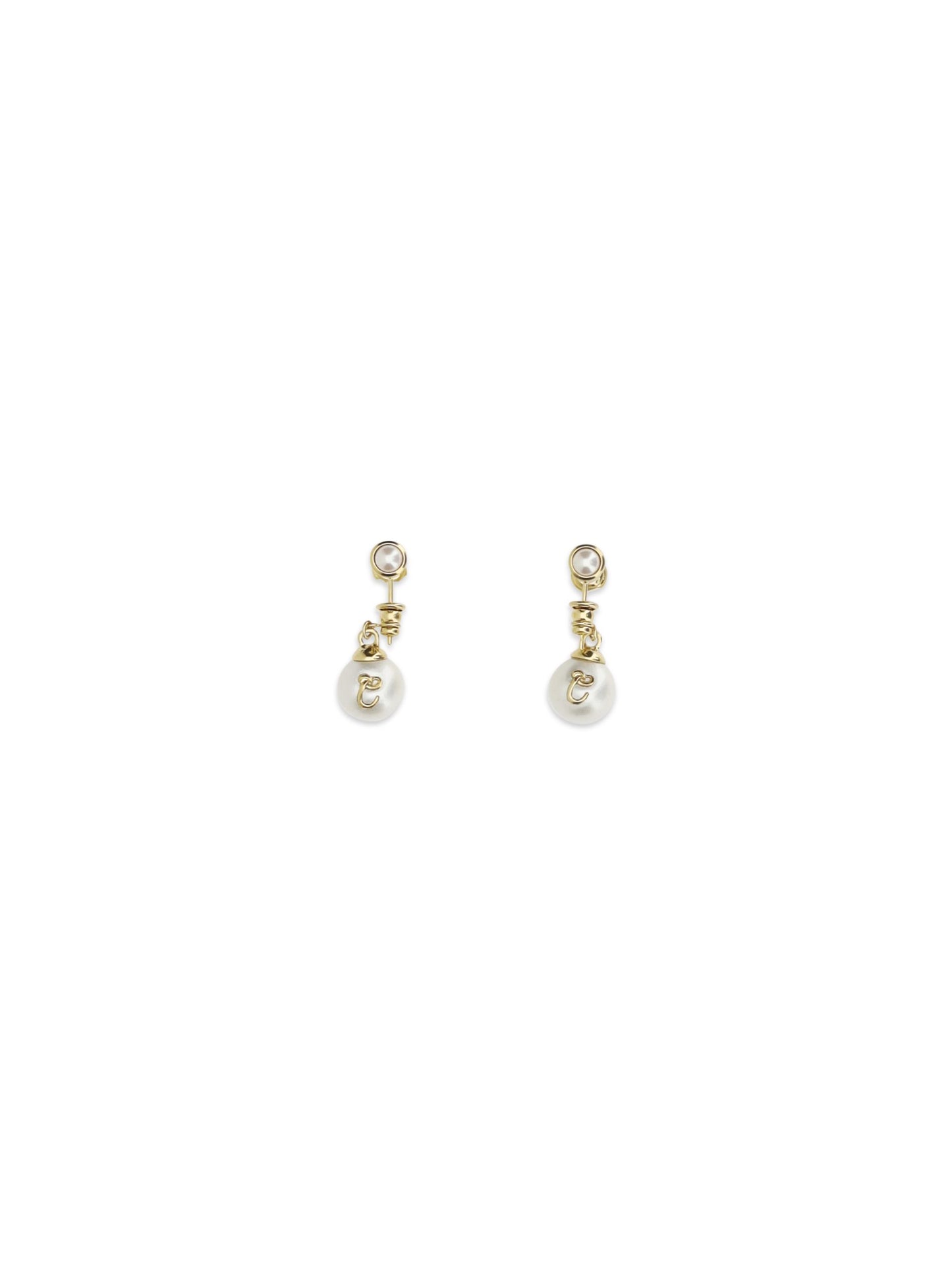Chloé Gold Metal Heirloom Drop Earrings