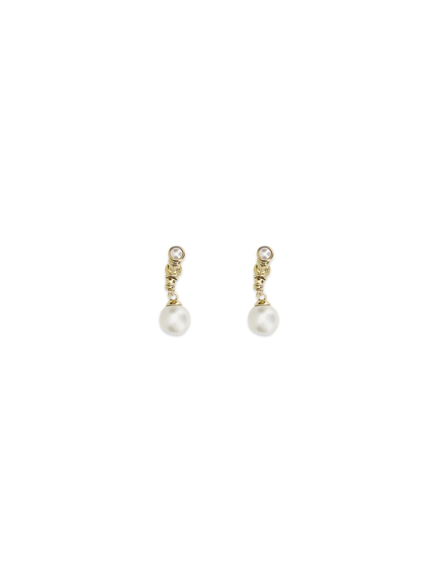 Chloé Gold Metal Heirloom Drop Earrings