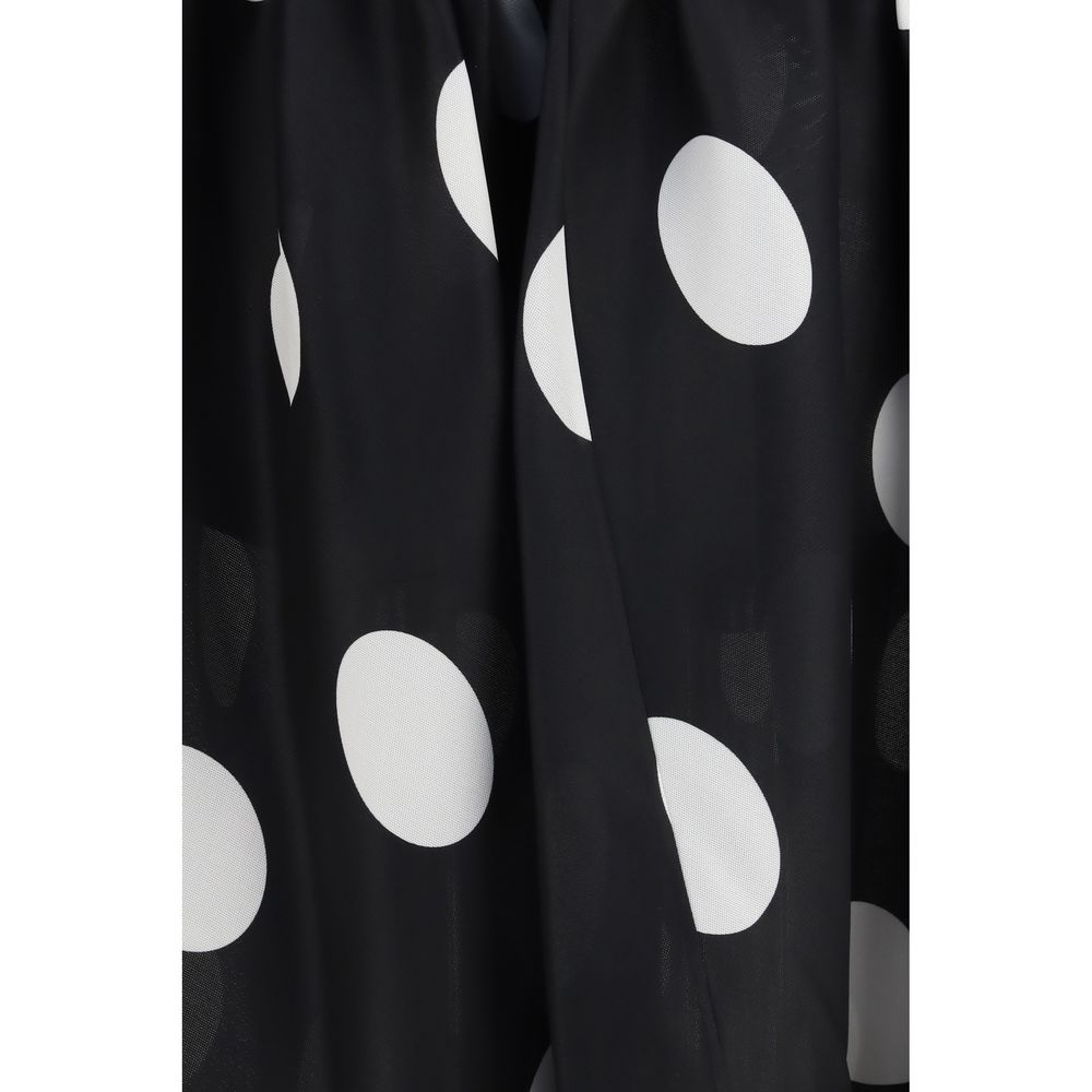 Khaite Black & White Polka Dot Riley Silk Skirt
