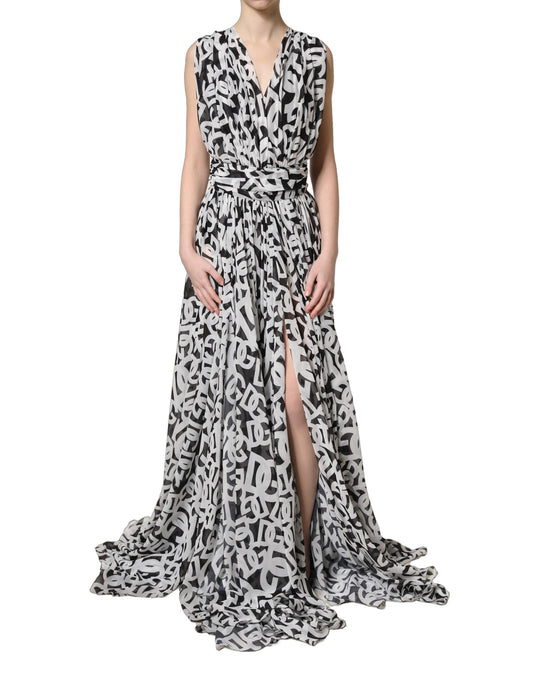 Dolce & Gabbana Logo Sleeveless Floor Length Maxi Dress