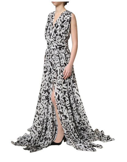 Dolce & Gabbana Logo Sleeveless Floor Length Maxi Dress