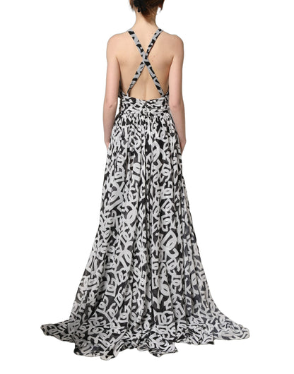 Dolce & Gabbana Logo Sleeveless Floor Length Maxi Dress