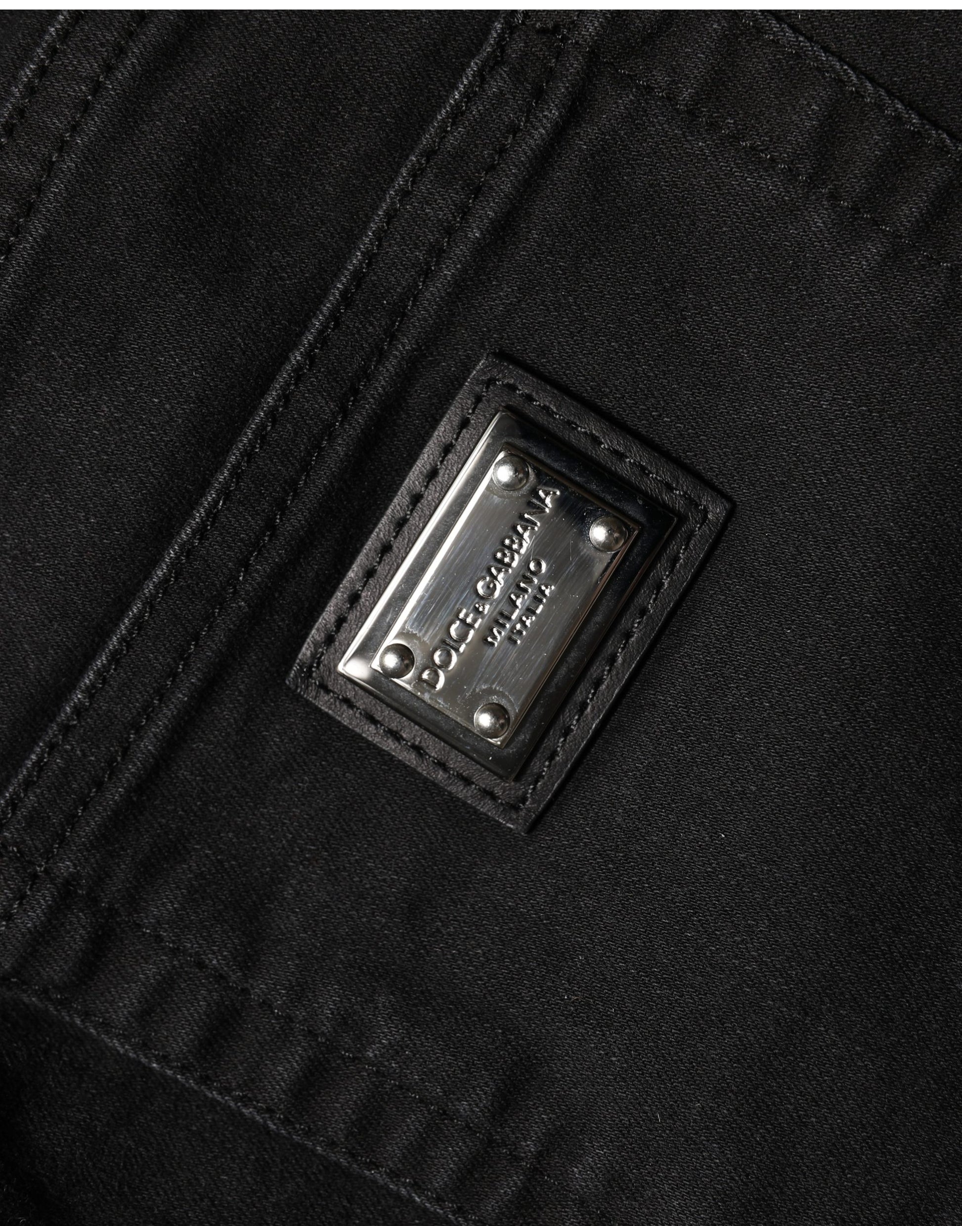 Dolce & Gabbana High Waist Black Skinny Denim Jeans