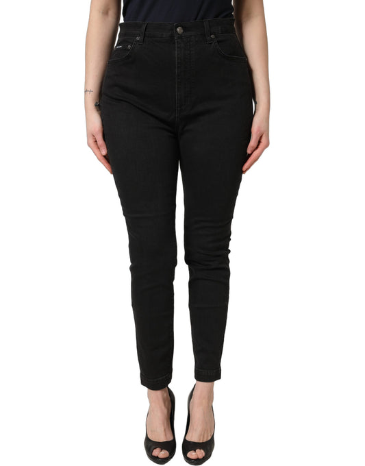 Dolce & Gabbana High Waist Black Skinny Denim Jeans
