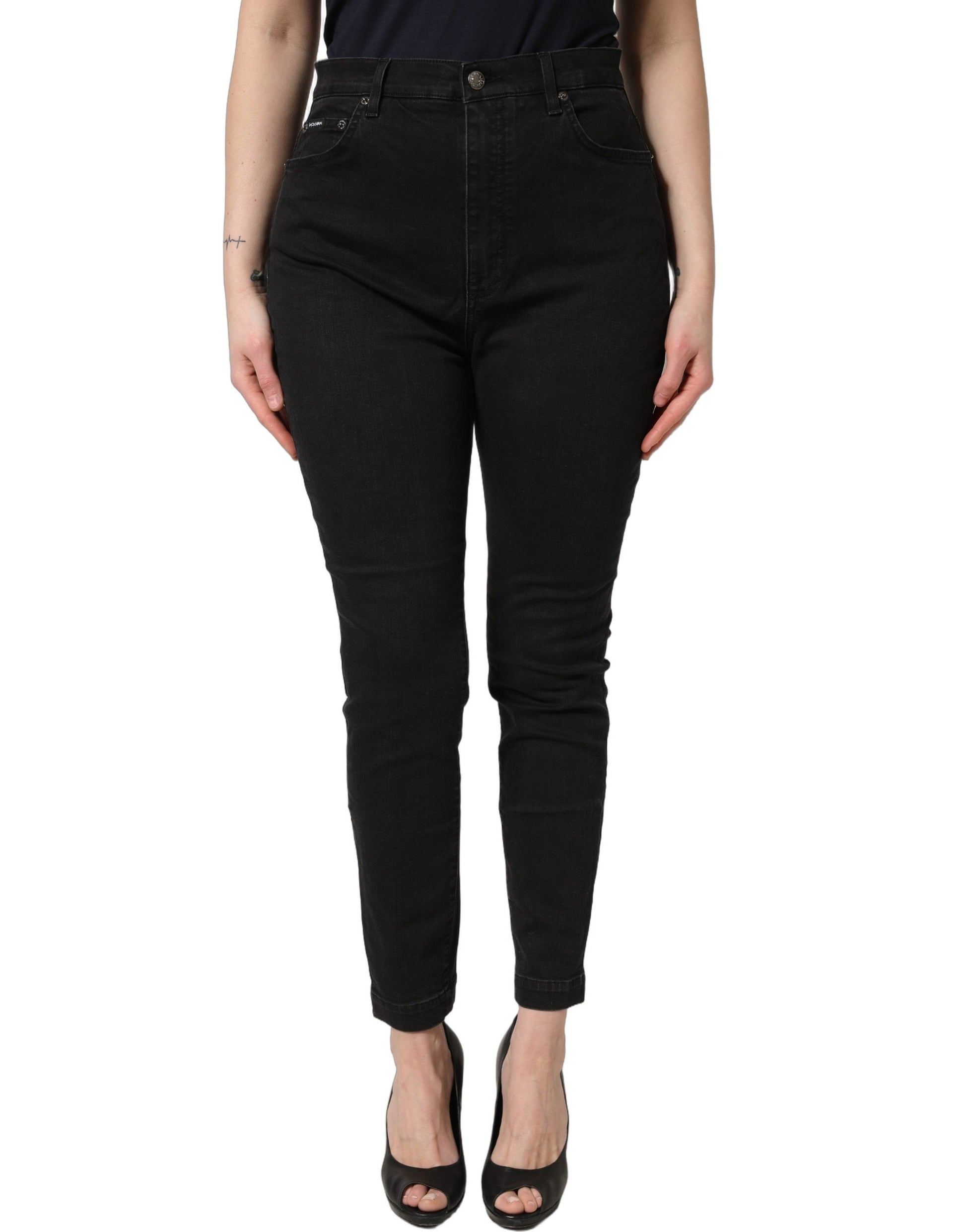 Dolce & Gabbana High Waist Black Skinny Denim Jeans