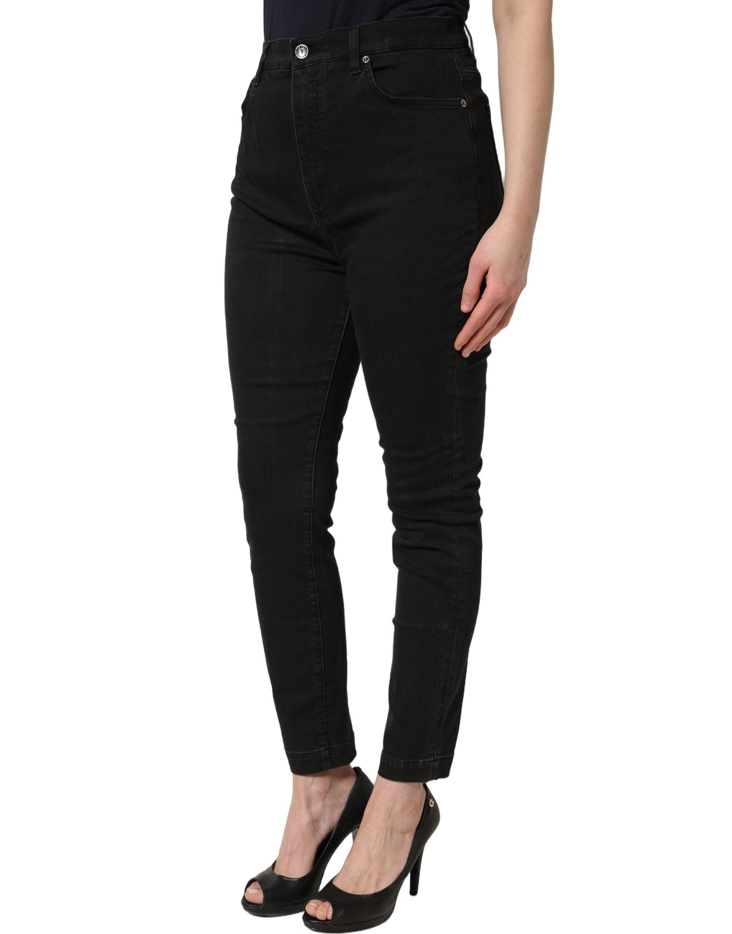 Dolce & Gabbana High Waist Black Skinny Denim Jeans