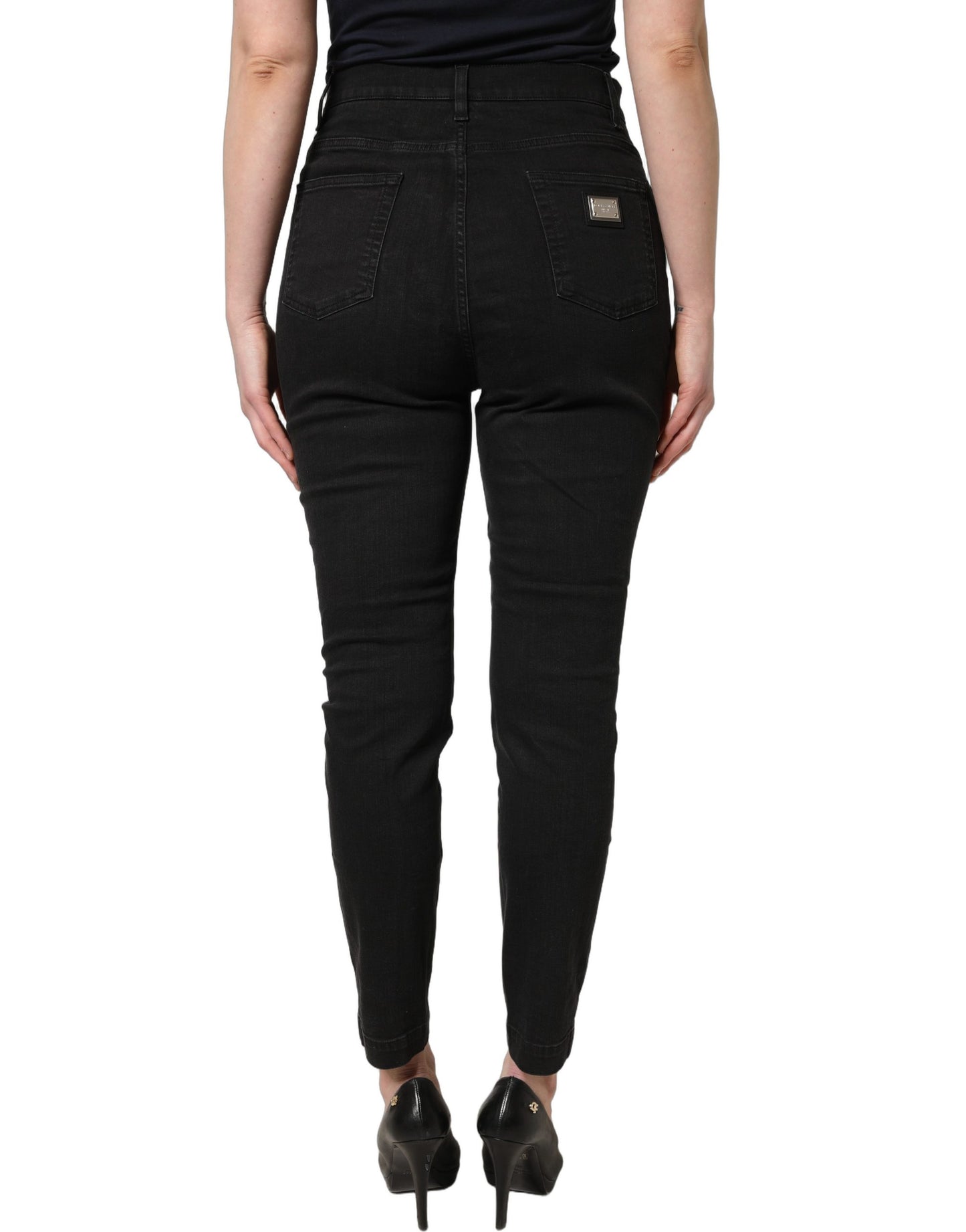 Dolce & Gabbana High Waist Black Skinny Denim Jeans