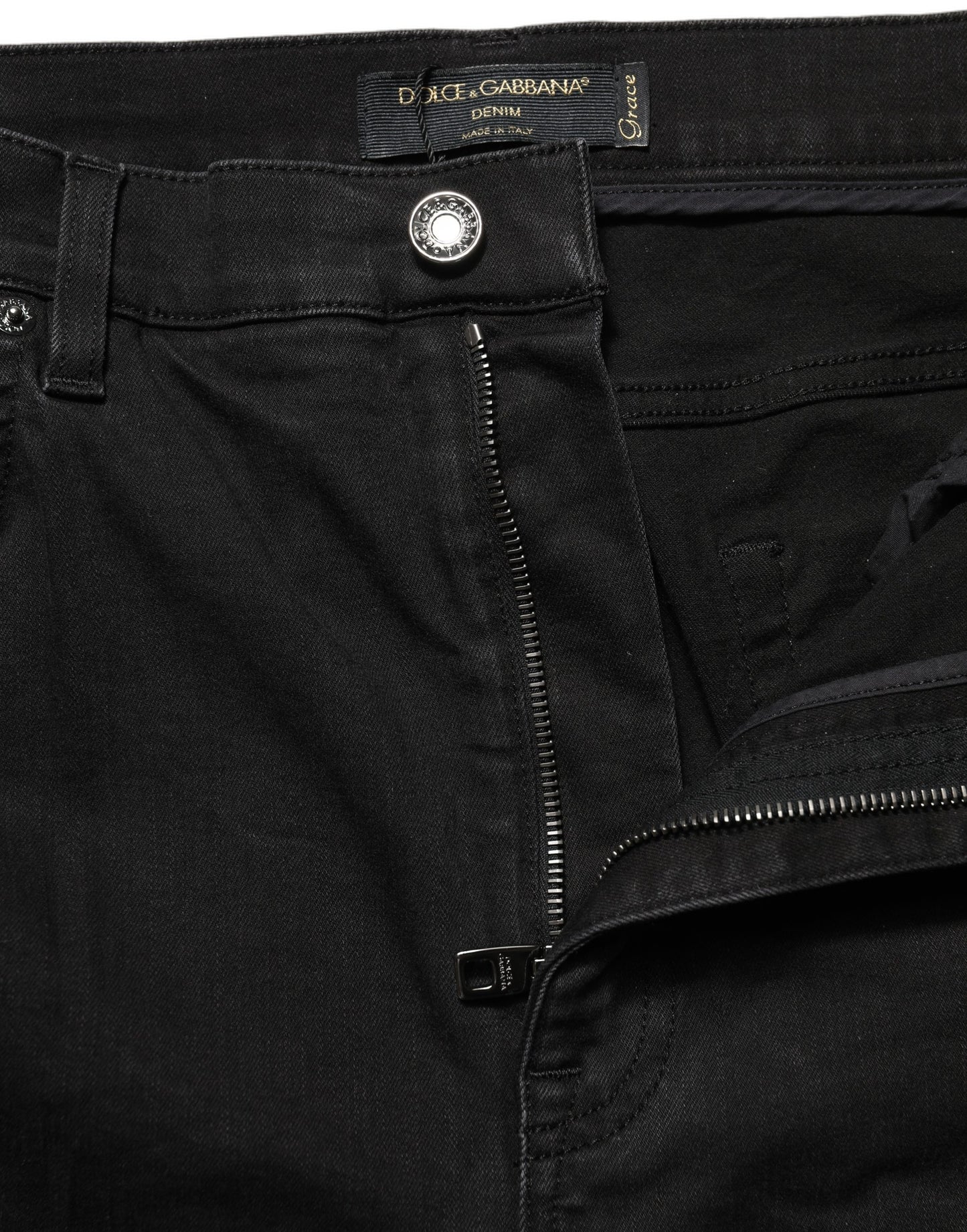 Dolce & Gabbana High Waist Black Skinny Denim Jeans