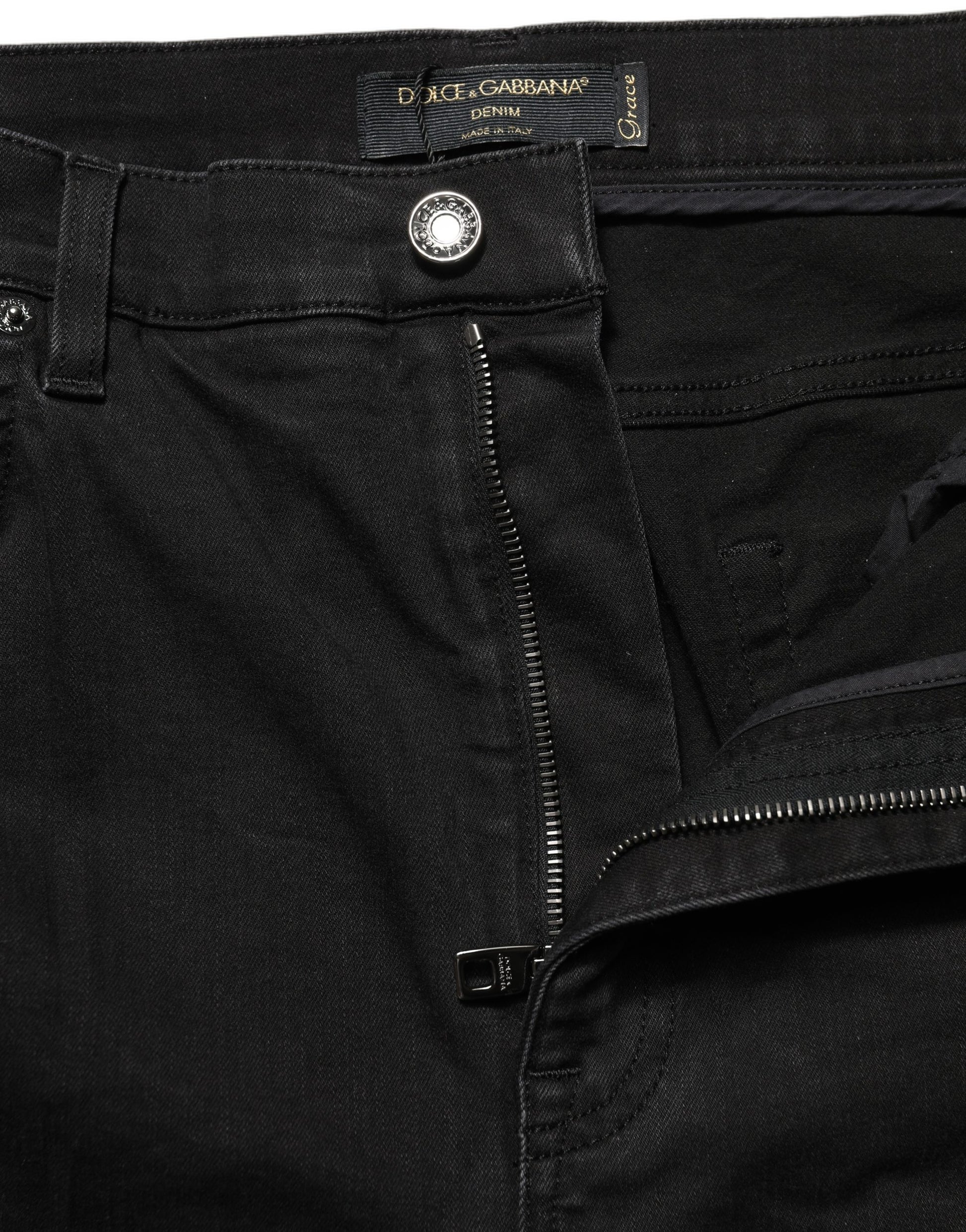 Dolce & Gabbana High Waist Black Skinny Denim Jeans