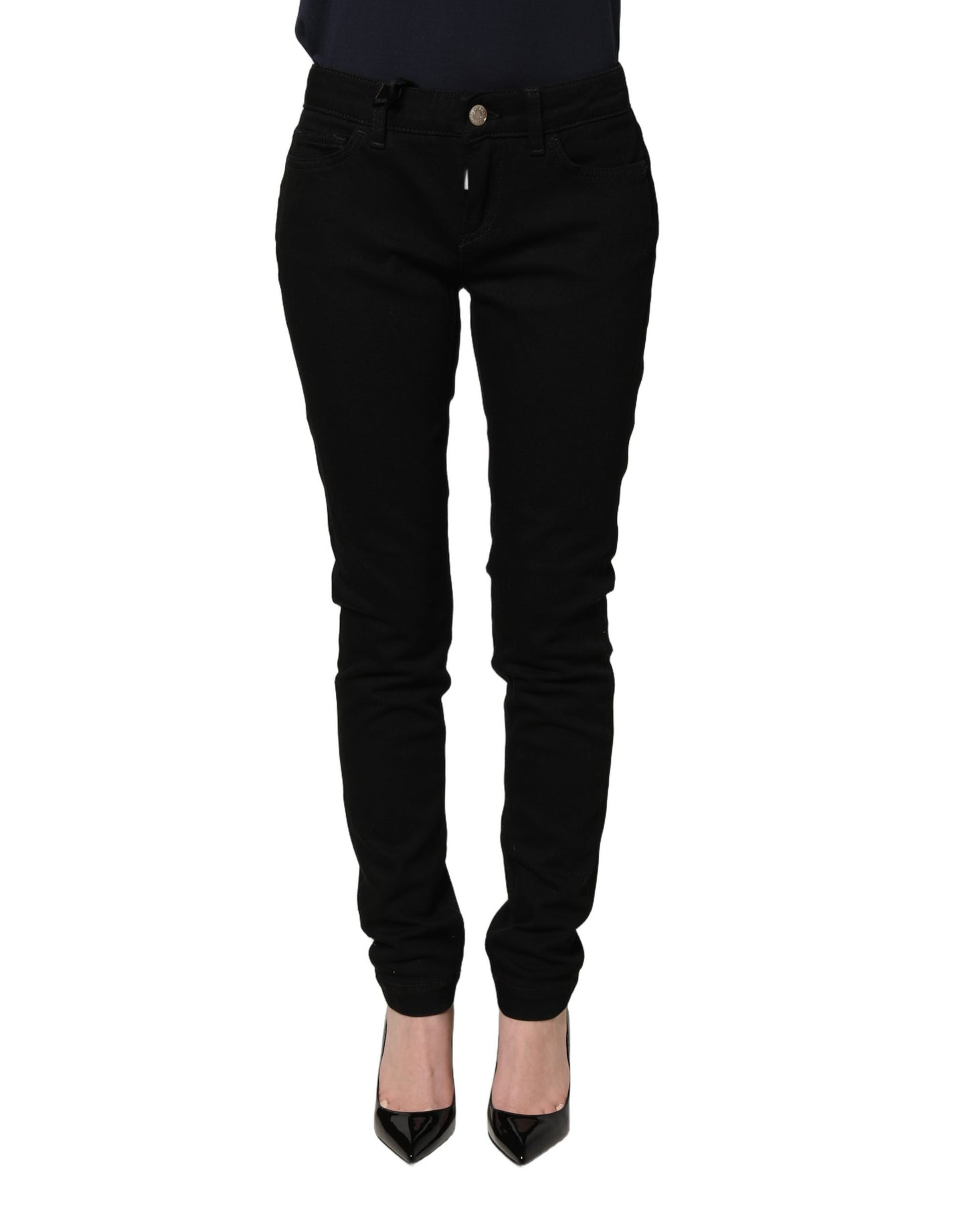 Dolce & Gabbana Black Queen Embroidery PREMIUM Denim Jeans